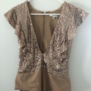 Sequined body suit